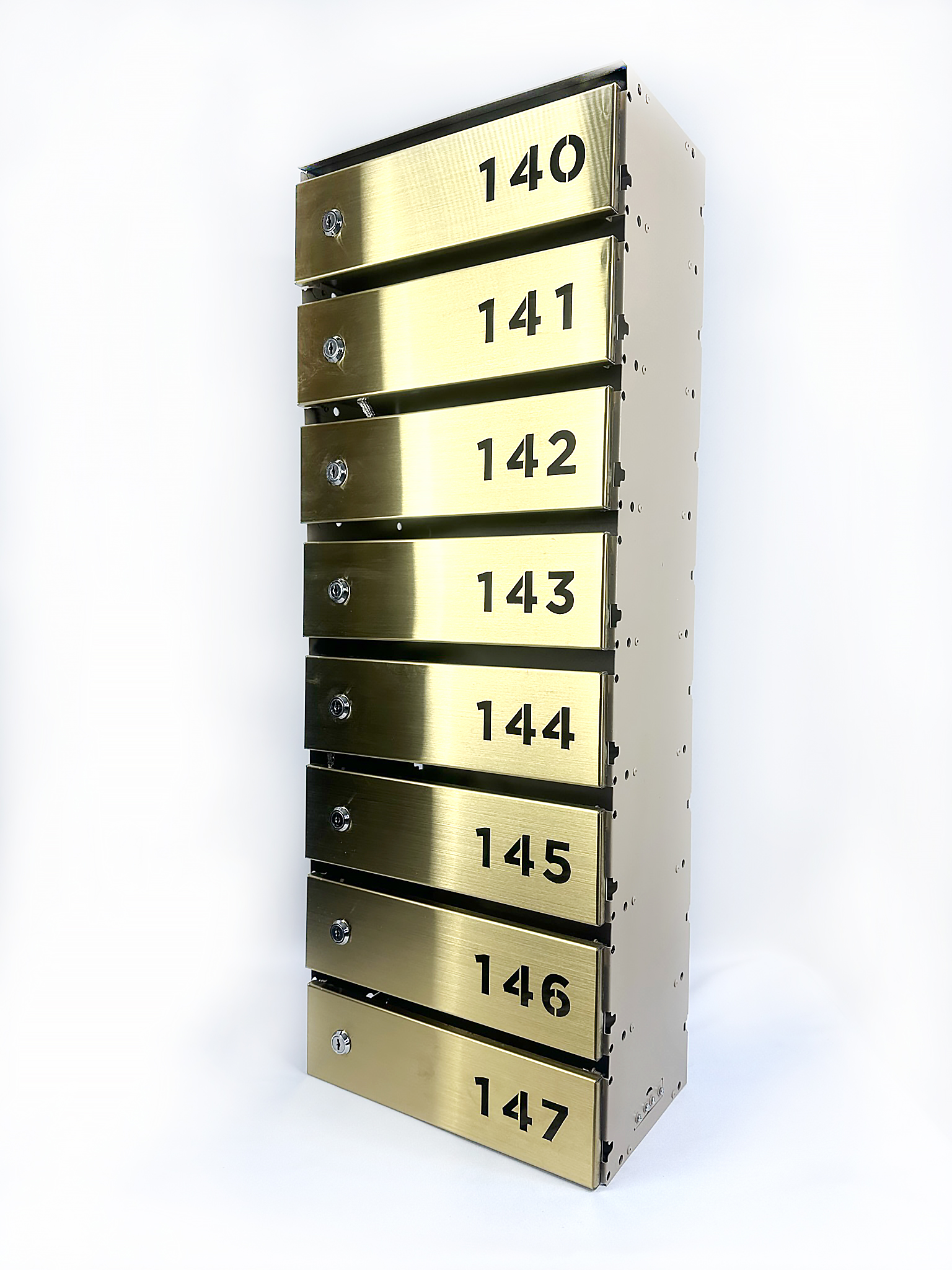 Почтовый ящик  «Пегас стандарт М2 12» (Ral7016 муар, сквозная лазерная резка)