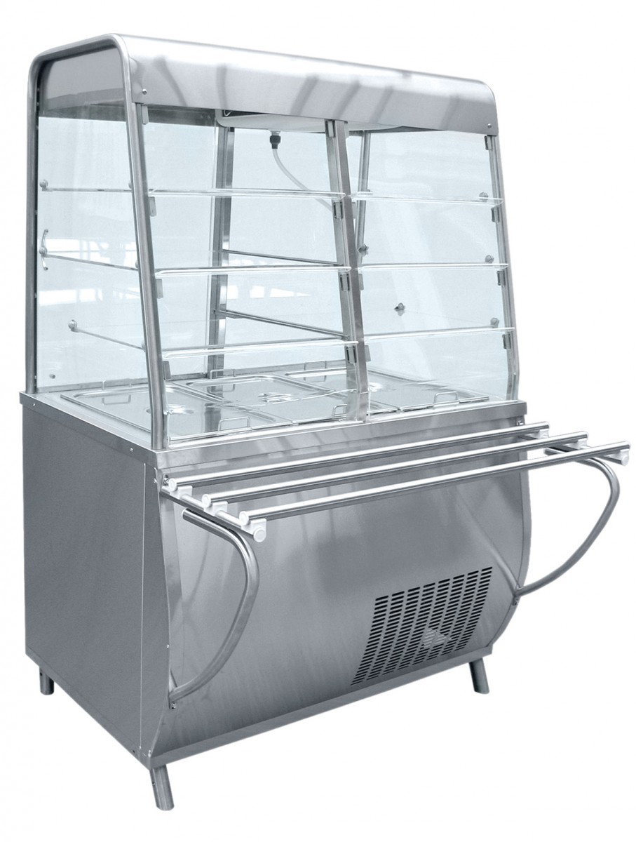 Прилавок-витрина холодильный ПВВ(Н)-70Т-С-НШ с гастроёмкостями (саладэт закрыт.,1120 мм.)