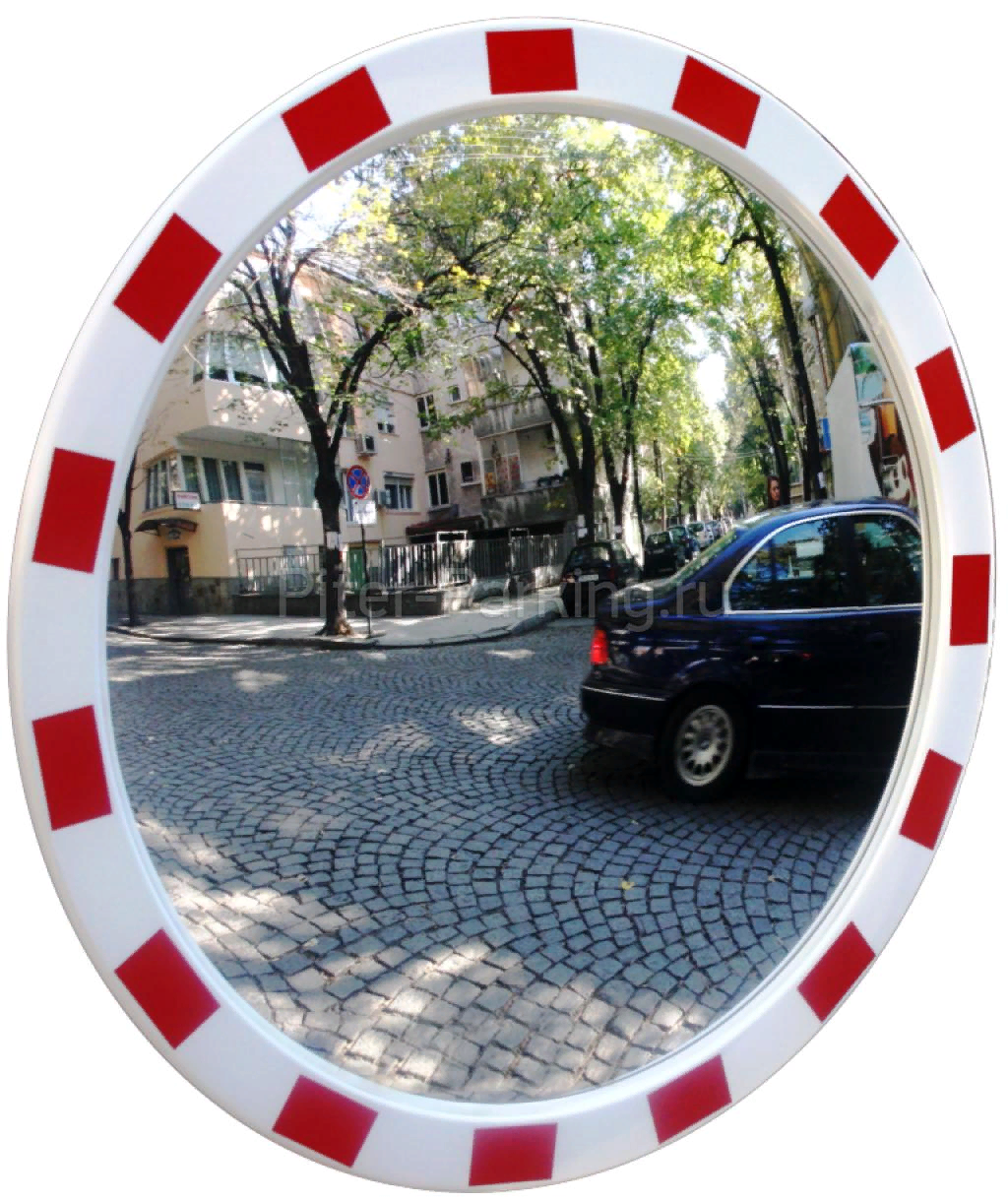 Зеркало дорожное круглое со светоотражающей окантовкой D=800мм 